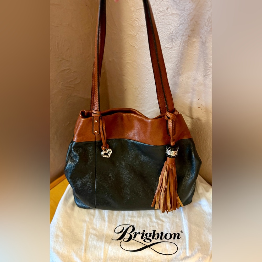 Brighton Large Two-Tone Leather Handbag